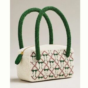 BEADED BOX-SHAPED BAG